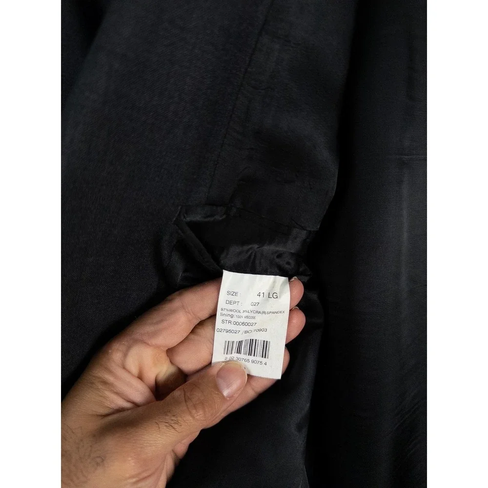Brooks Brothers 346 Blazer Mens 41L Gray 2 Button Stretch‎ Business Academia